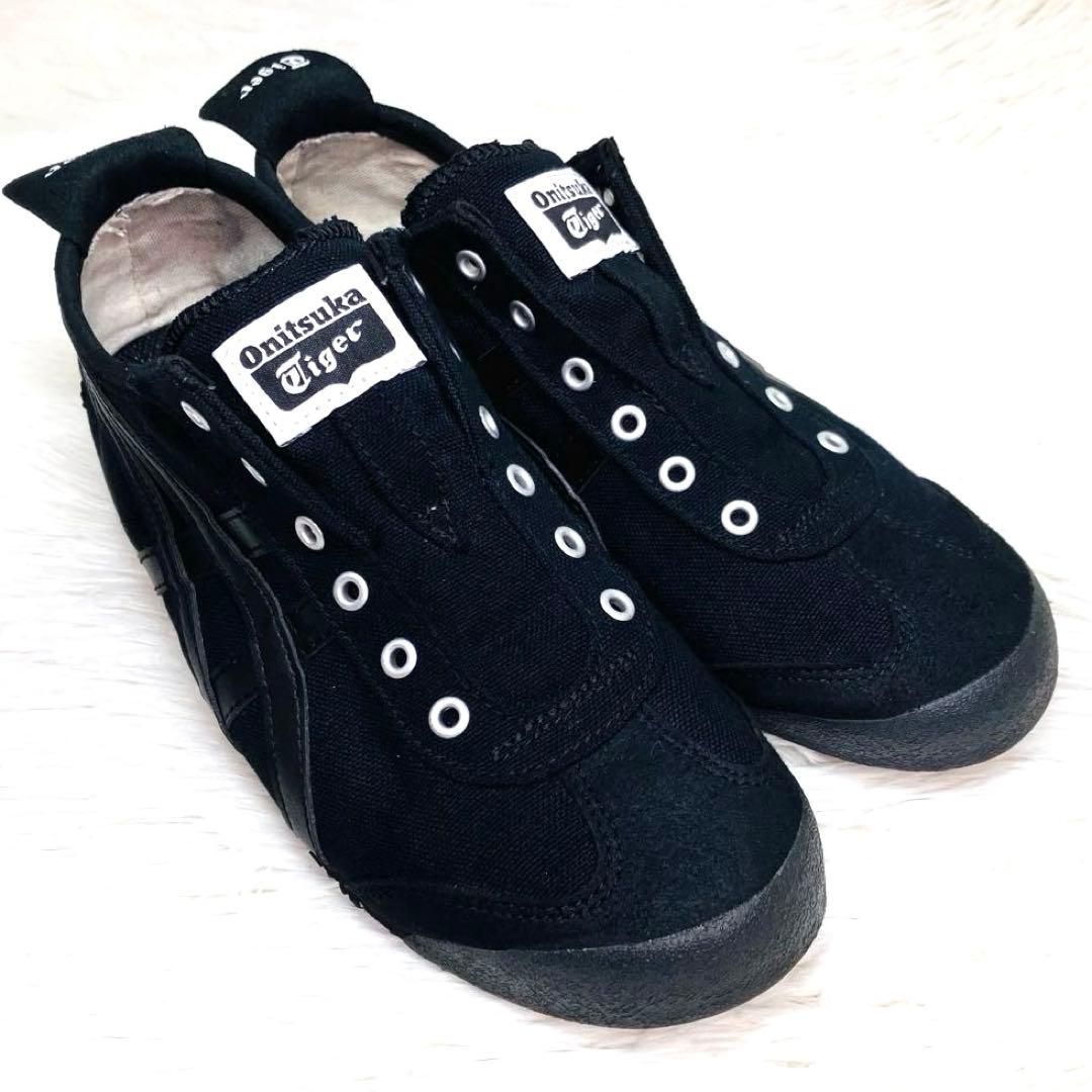 【未使用級】オニツカタイガー 24㌢メキシコ 66 スリッポン　ブラック
