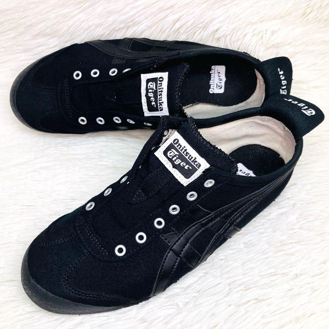 【未使用級】オニツカタイガー 24㌢メキシコ 66 スリッポン　ブラック