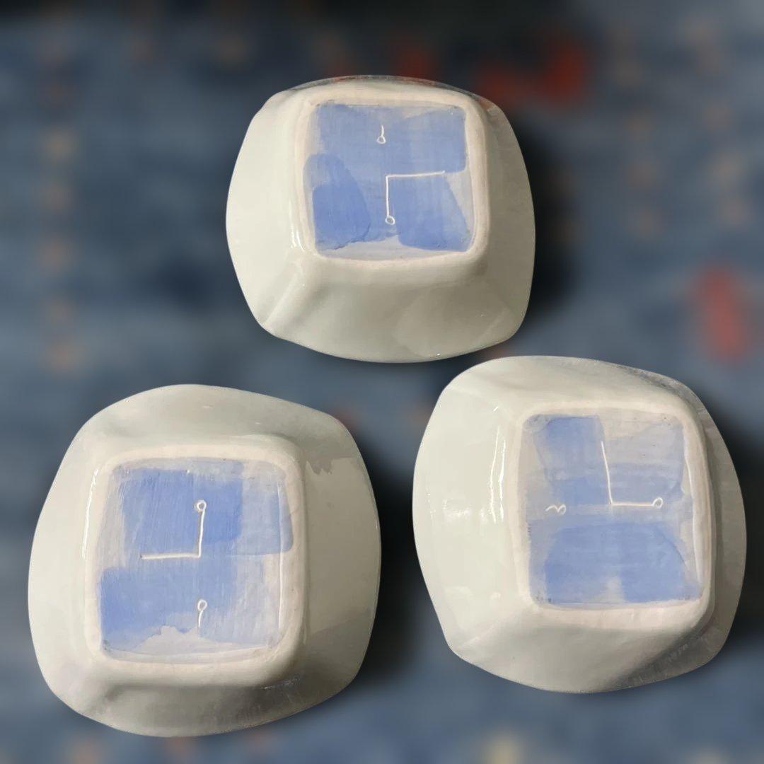 砥部焼スギウラ工房（四角形の鉢）3個セット