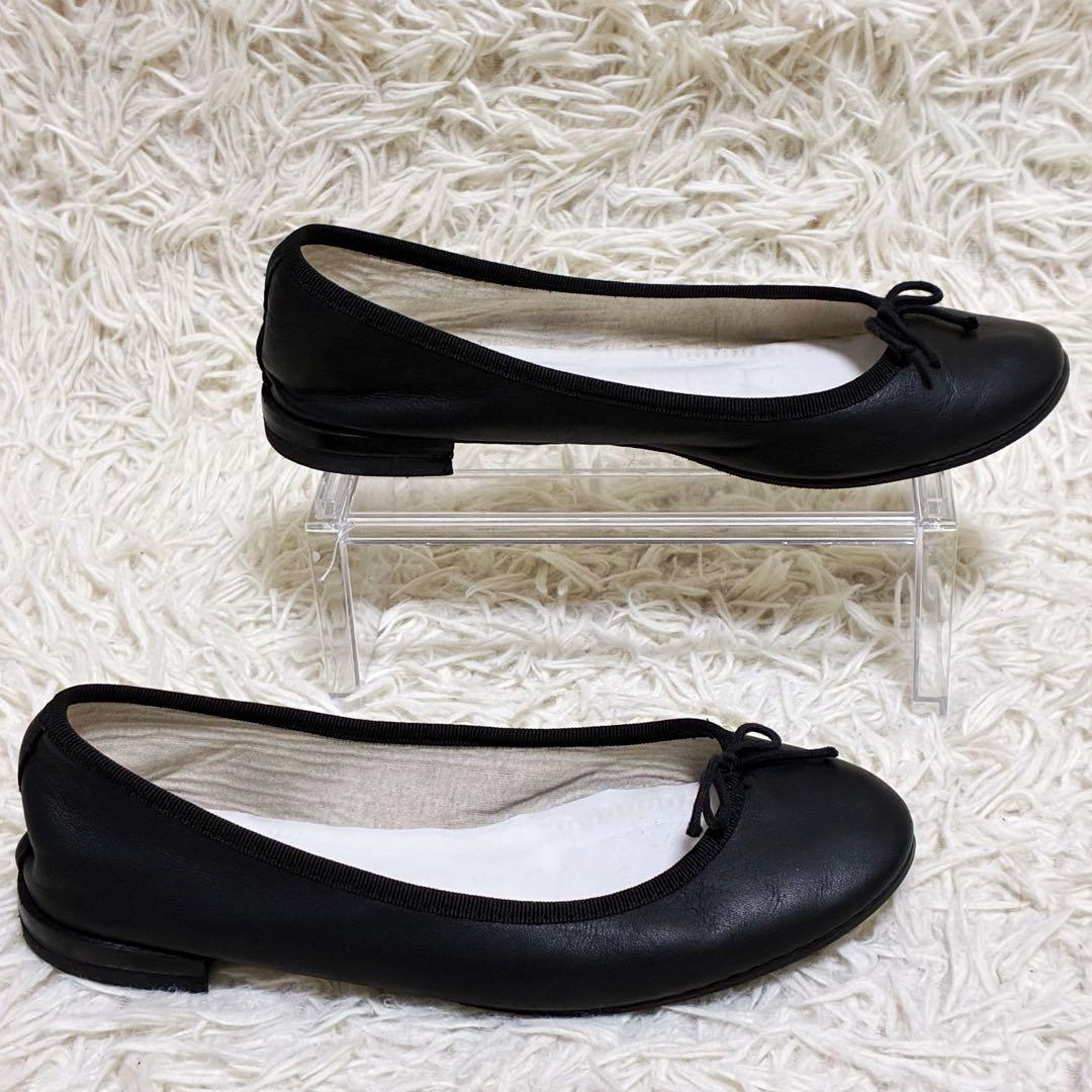レペット バレエシューズ 39 本革 フラット リボン 黒