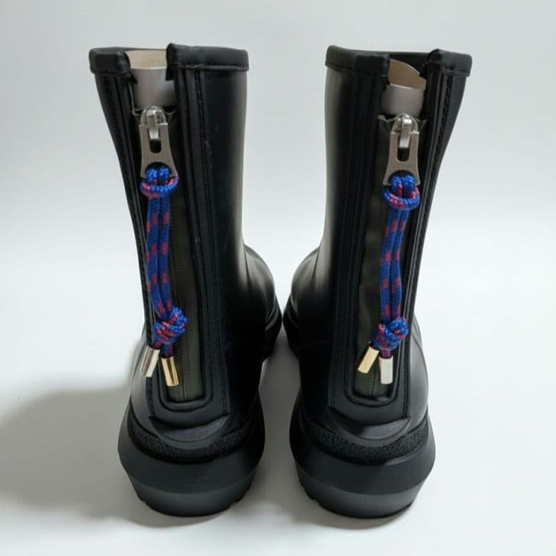 25AW Sacai Rubber Boots レインブーツ XLブラック