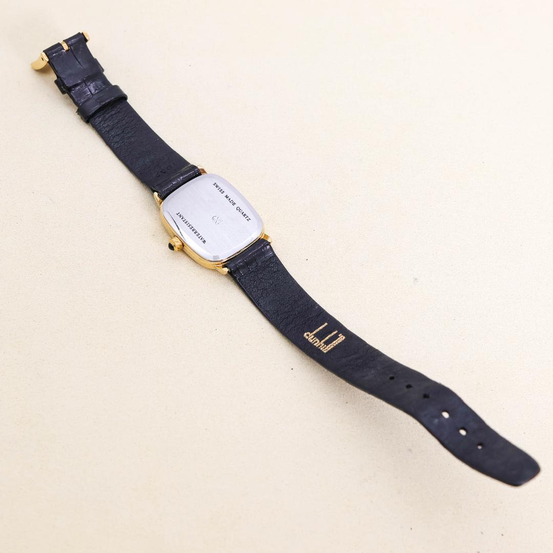 稼働 dunhill 腕時計 ローマン レディース ホワイト 純正ベルト2867