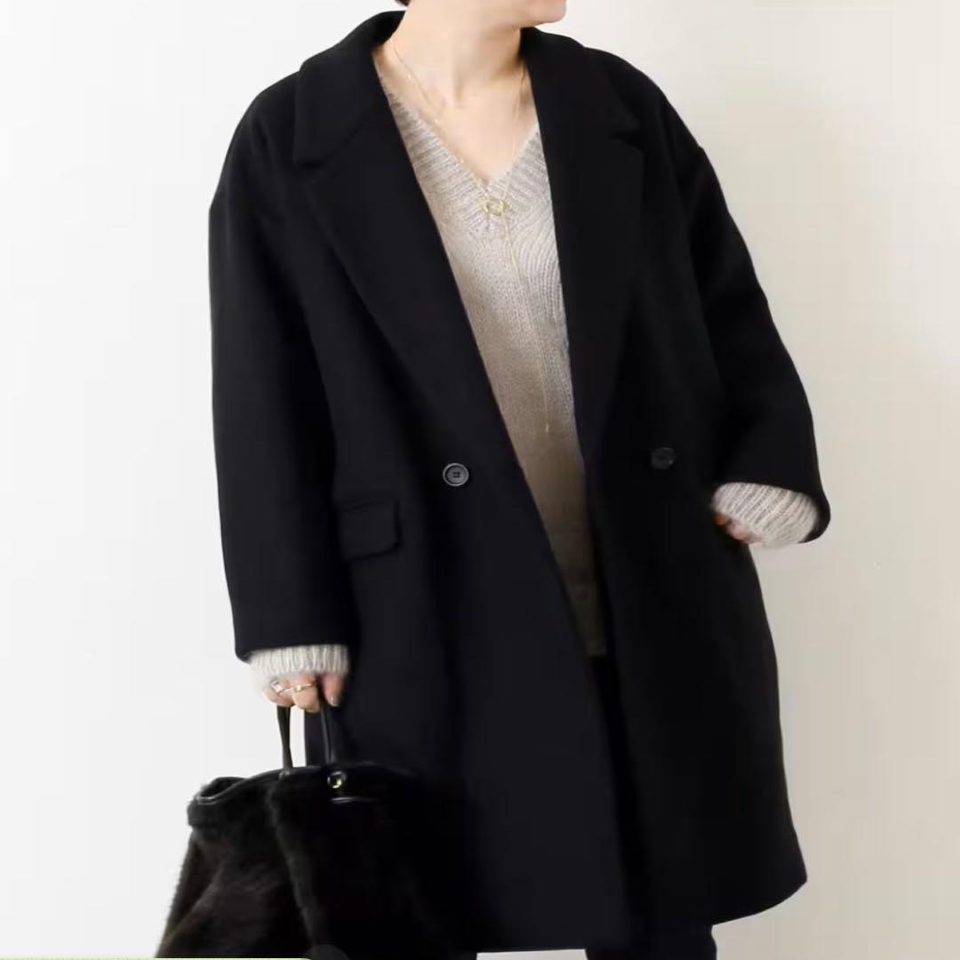 上質 定価4.4万 メルトン コクーン チェスターコートジャーナルスタンダード