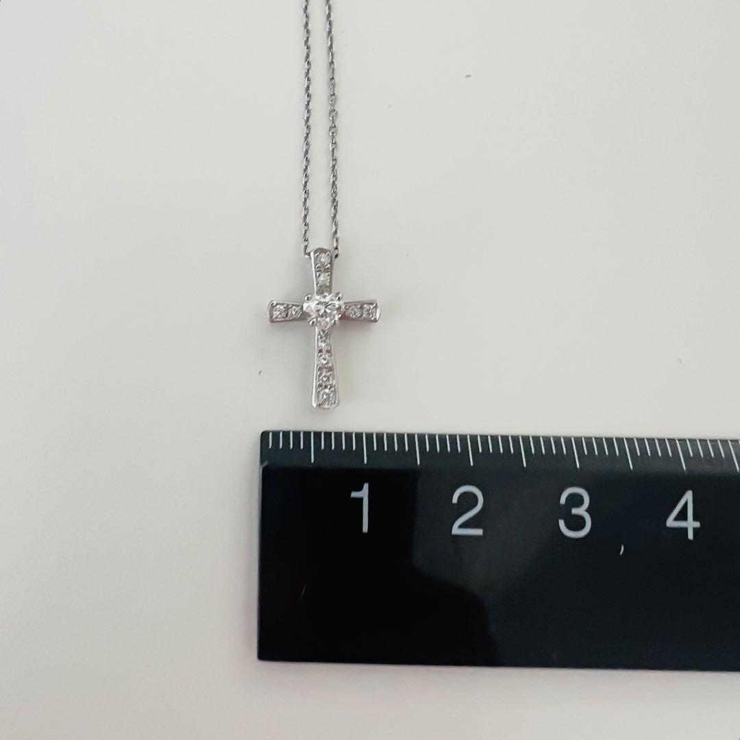 スタージュエリー　ネックレス　クロス　ダイヤモンド　証明書　箱付き