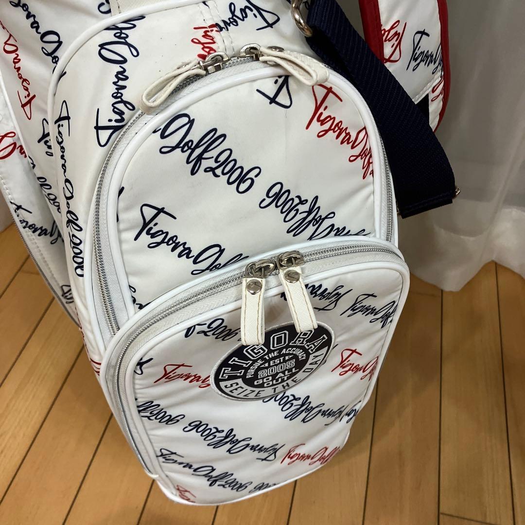 ティゴラ　TIGORA ホワイト ゴルフキャディバッグ キャスター付き