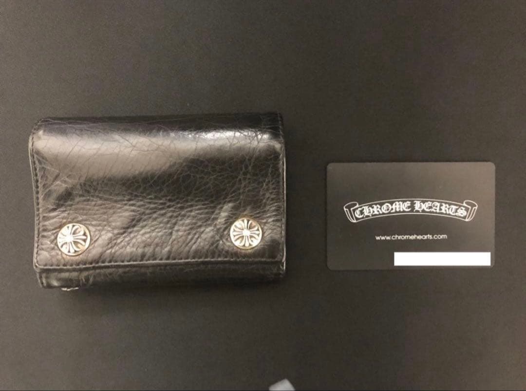 M*.様 Chrome Hearts クロスパッチ3フォールドウォレット