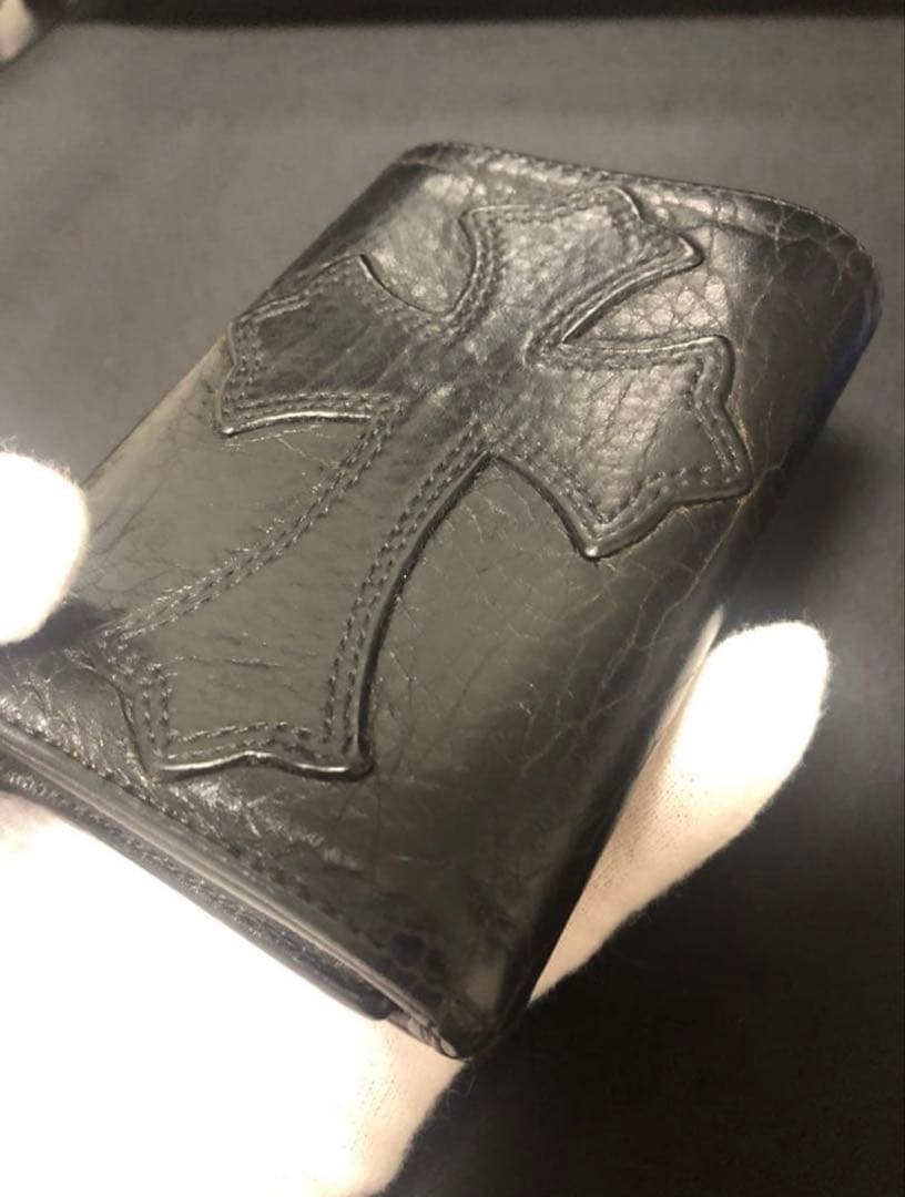 M*.様 Chrome Hearts クロスパッチ3フォールドウォレット