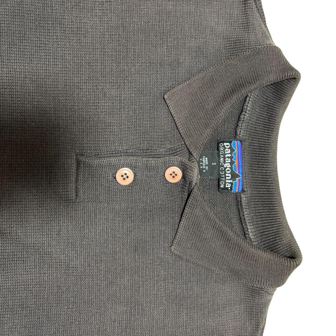 patagonia コットンニットポロ　ブラウン　S usa製 90s