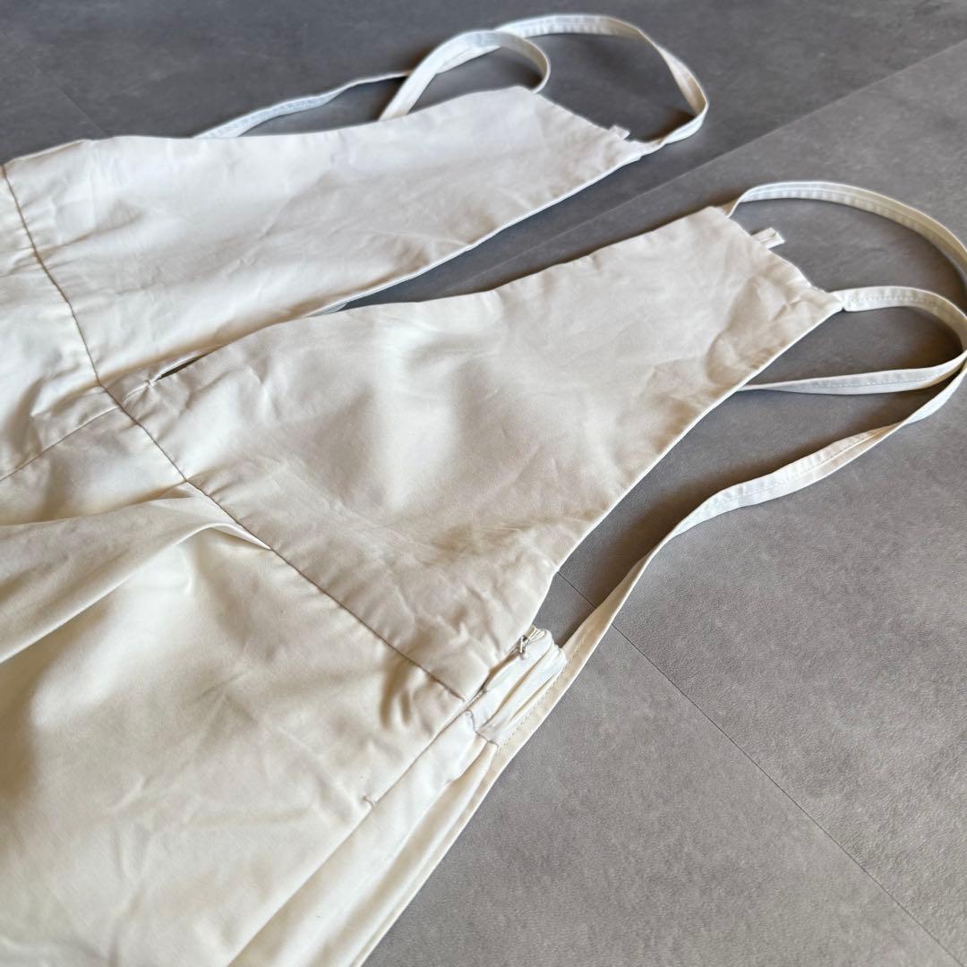 【美品✨】Drawer ワイドボトムサロペット オールインワン 白