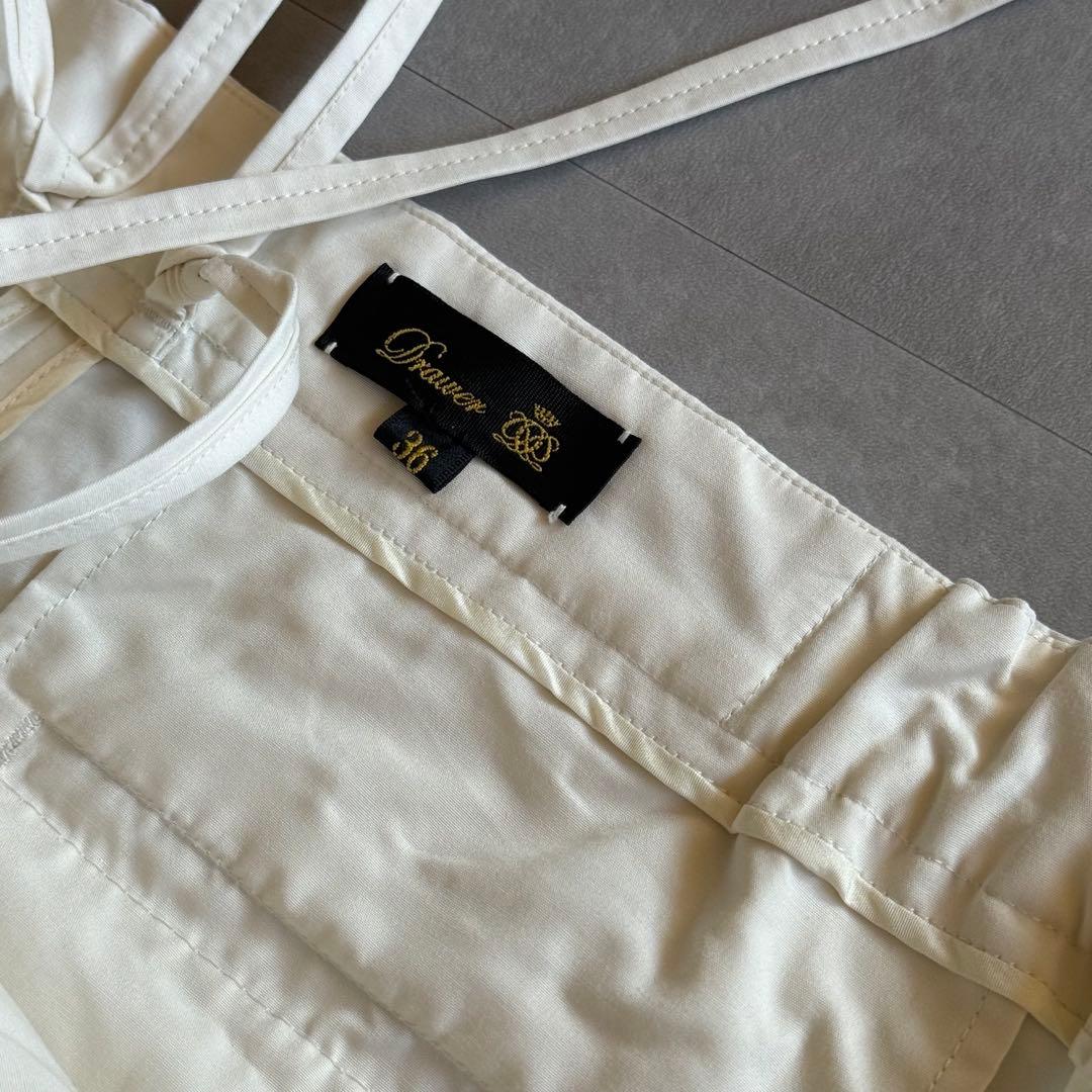 【美品✨】Drawer ワイドボトムサロペット オールインワン 白