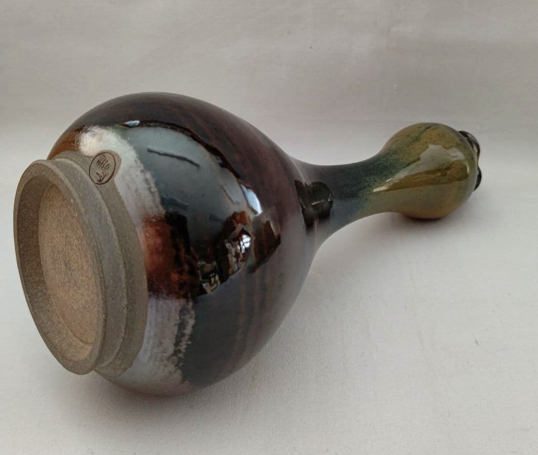 高取花入 鬼丸壁山 茶道具