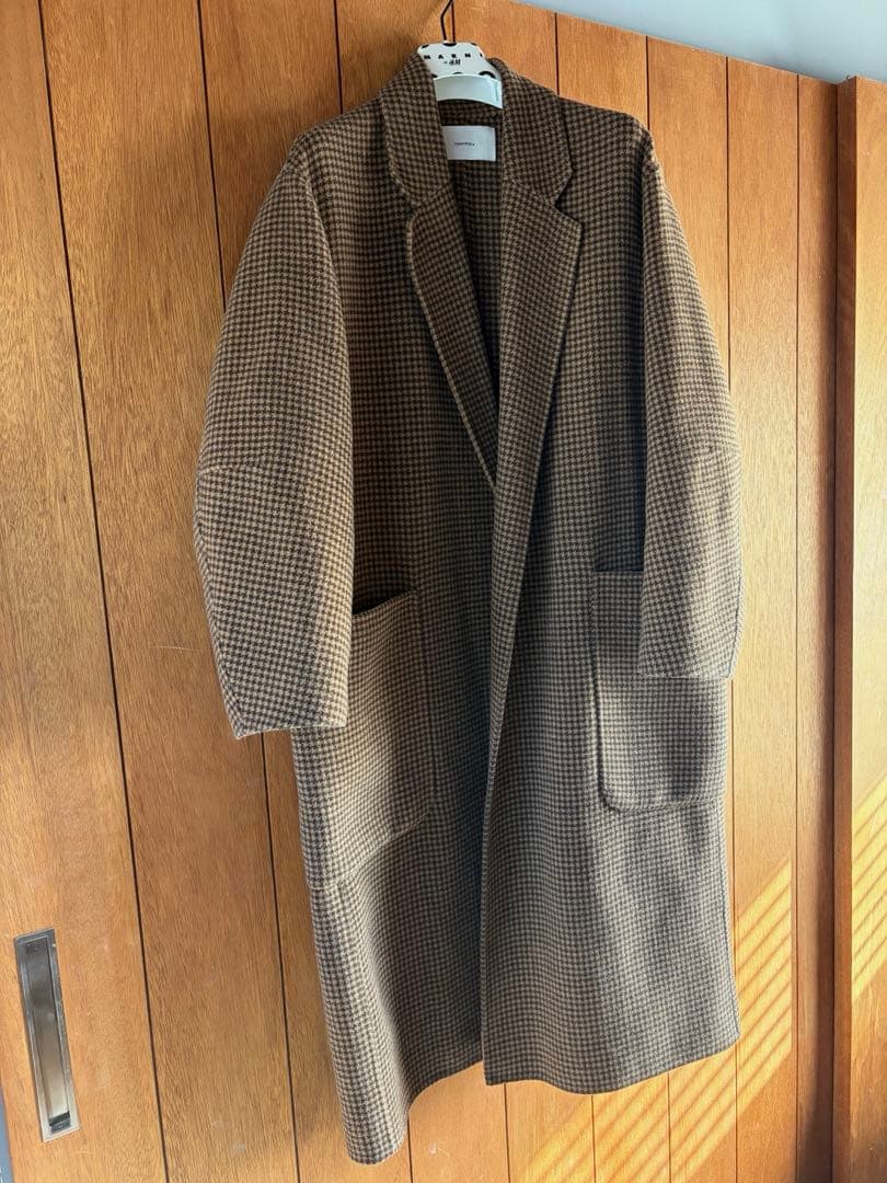 チェック柄オーバーサイズロングコート