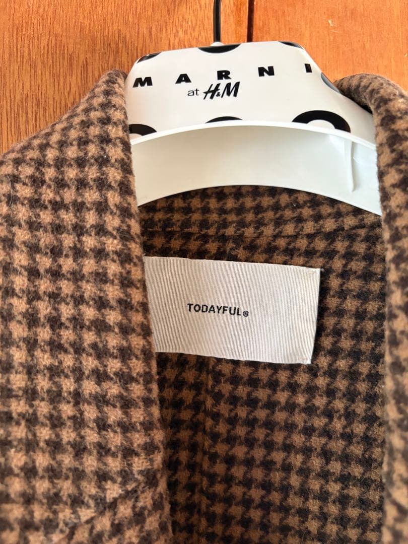 チェック柄オーバーサイズロングコート