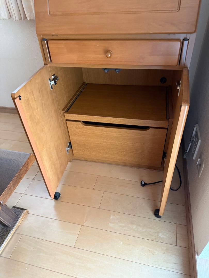 [値下げしました]天然木製 ライティングデスク 学習机 シンプルデザイン