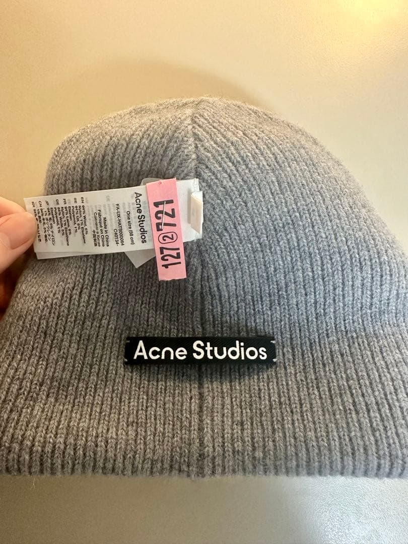Acne Studios ビーニー ニット帽 グレー One Size