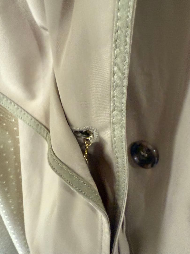 美品MaxMaraピュアコットンケープベージュトレンチコート