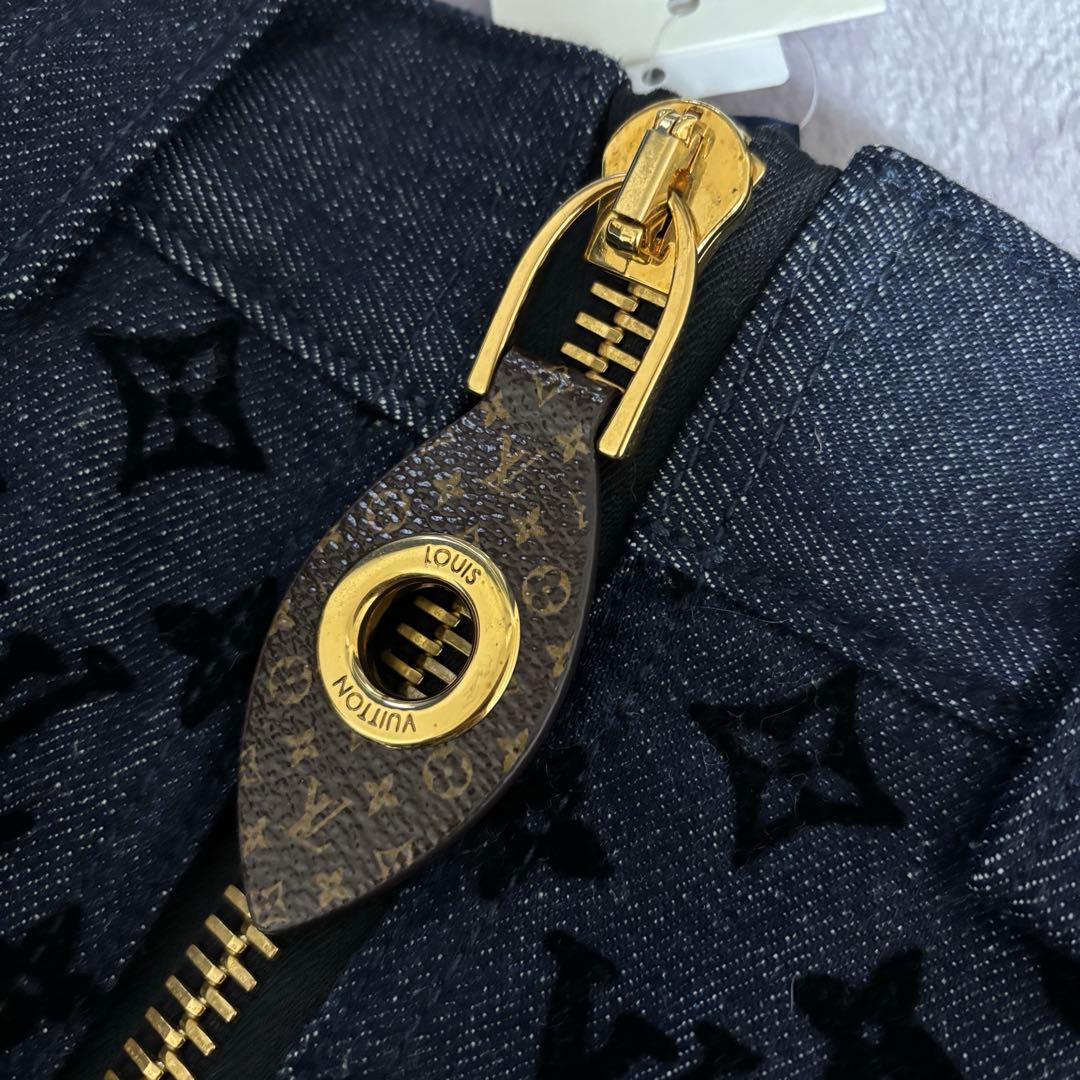 Loius Vuitton 23AWコットン モノグラム　スカート　ネイビー