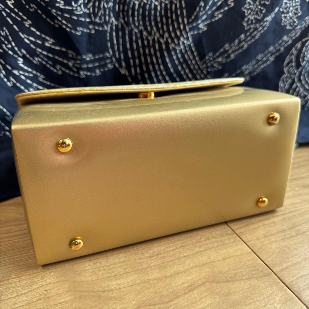 美品　草履　バッグ　着物　浴衣　和装　金　ゴールド　和装用バッグ