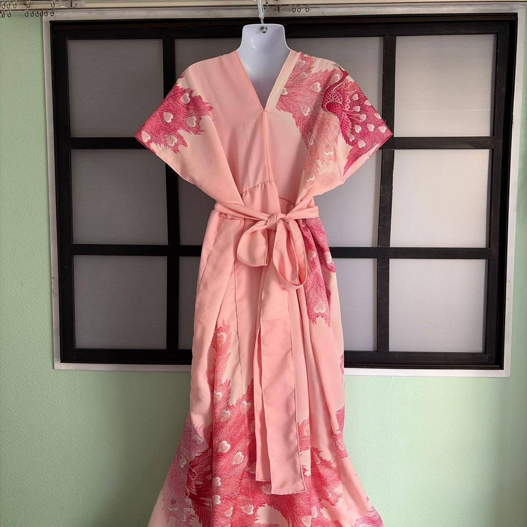 着物リメイク　ワンピースドレス⑩