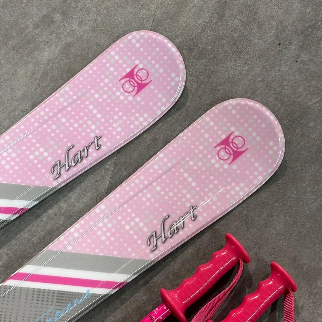 Hart ジュニアスキー 110cm 女の子 ブーツ ストック ハート 札幌