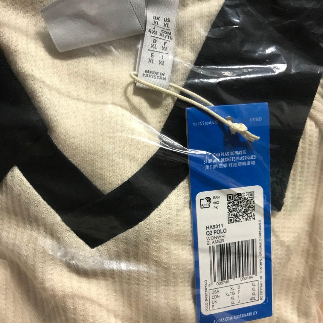 新品 ADICOLOR CLASSIC WAFFLE POLO 白 JP 4XL