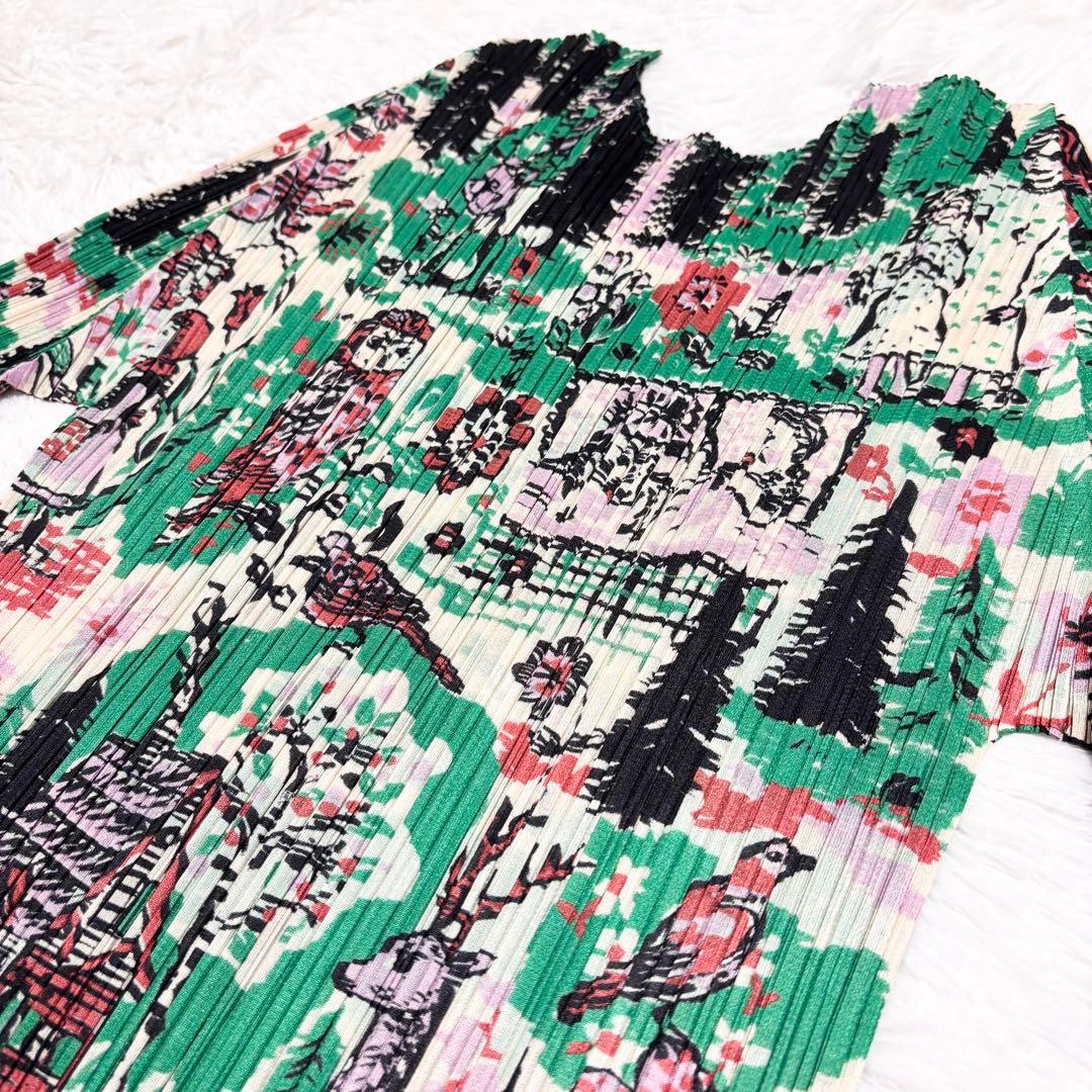 希少　プリーツプリーズ　赤ずきんちゃん　七分袖　マルチカラー　サイズ3