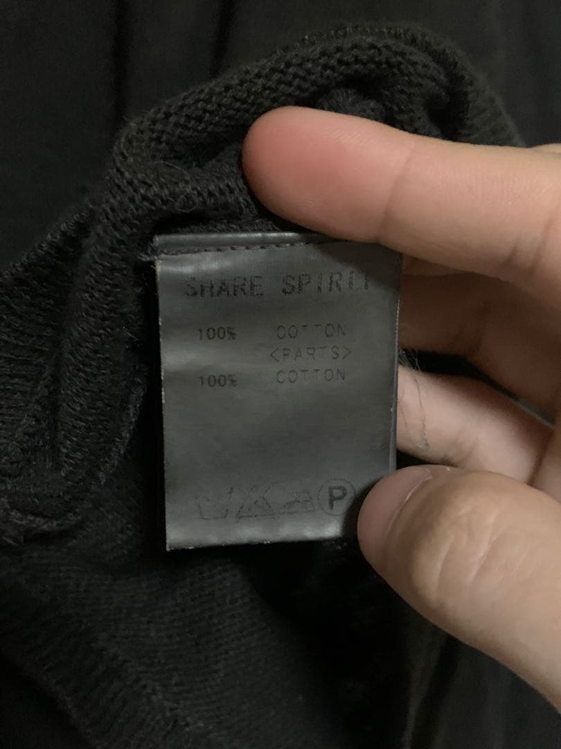 Share spirit ガスマスクニットポロカットソー