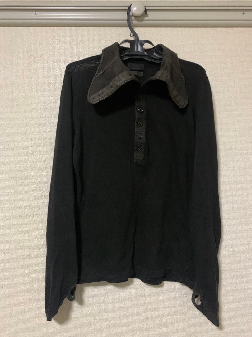 Share spirit ガスマスクニットポロカットソー