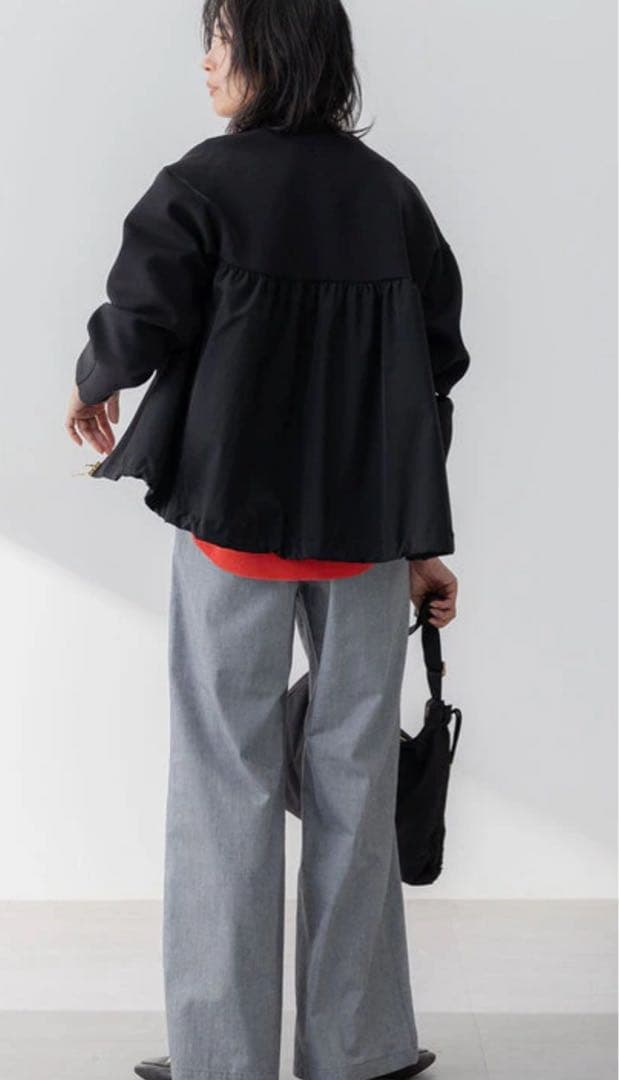 23区【洗える】コットンエアー ギャザー ライトアウター