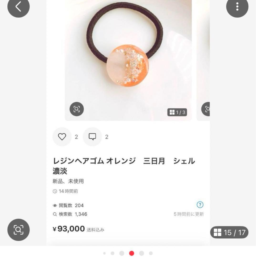 ひまういページ　ポニーフック4点　ヘアゴム 4点