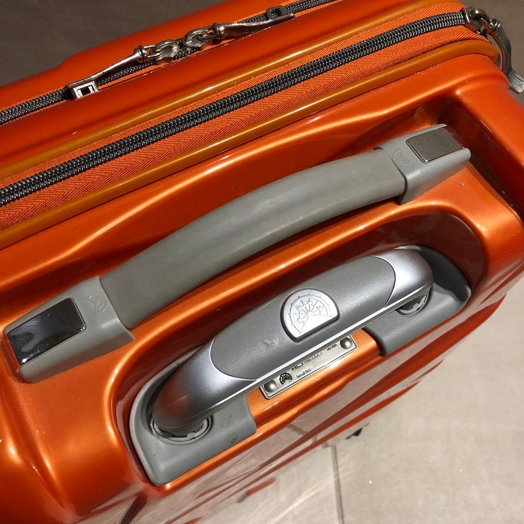 sssttt33A.L.Iフロントオープン機内持ち込みスーツケースオレンジ