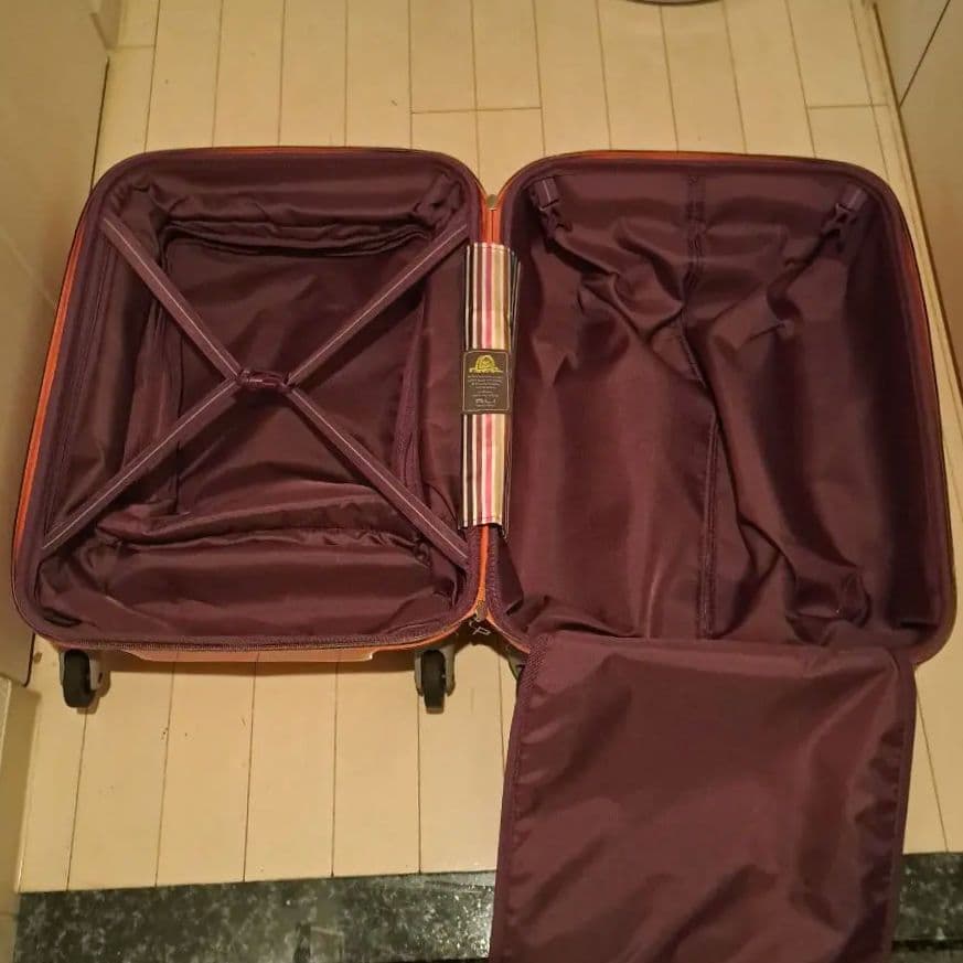 sssttt33A.L.Iフロントオープン機内持ち込みスーツケースオレンジ