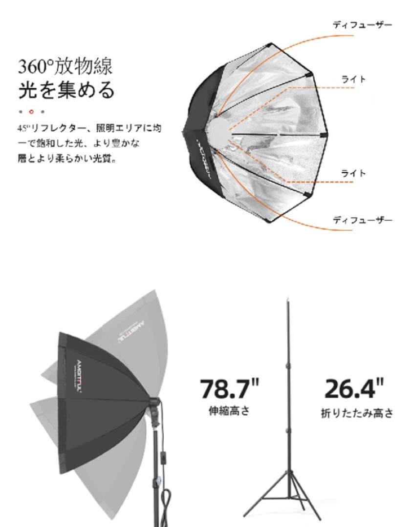 AMBITFUL AL-50 50W 2色 LED 撮影 ライト 照明