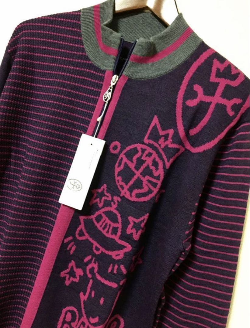 CASTELBAJAC セーター ブルゾン ゴルフウエア メンズ48 XL★新品