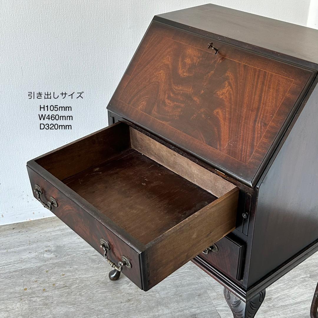 イギリス アンティーク 家具 ライティング ビューロー 英国 チェスト 538A