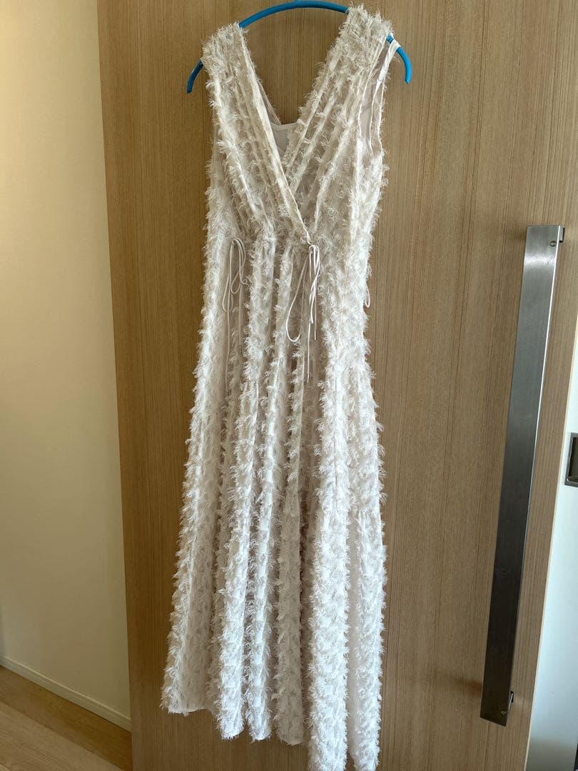 FRAY I.D フレイアイディー　フリンジジャガードカシュクールワンピース