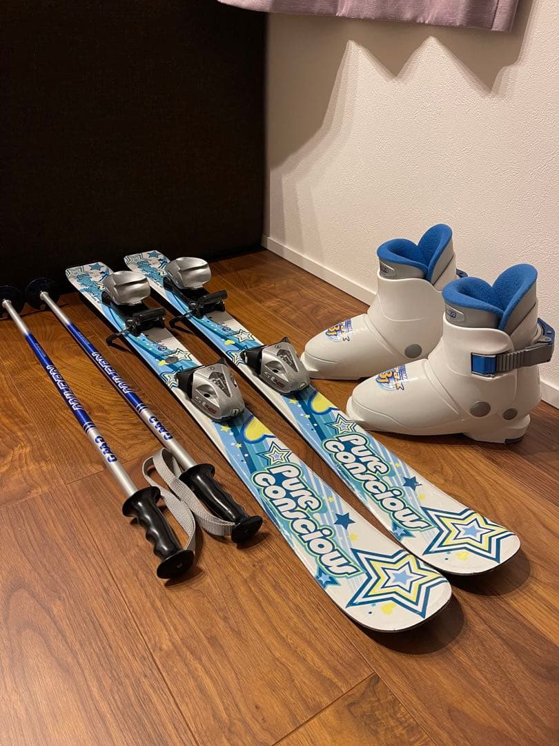 Pure Conscious スキー板90㎝ ブーツ20 ㎝ ストック ジュニア