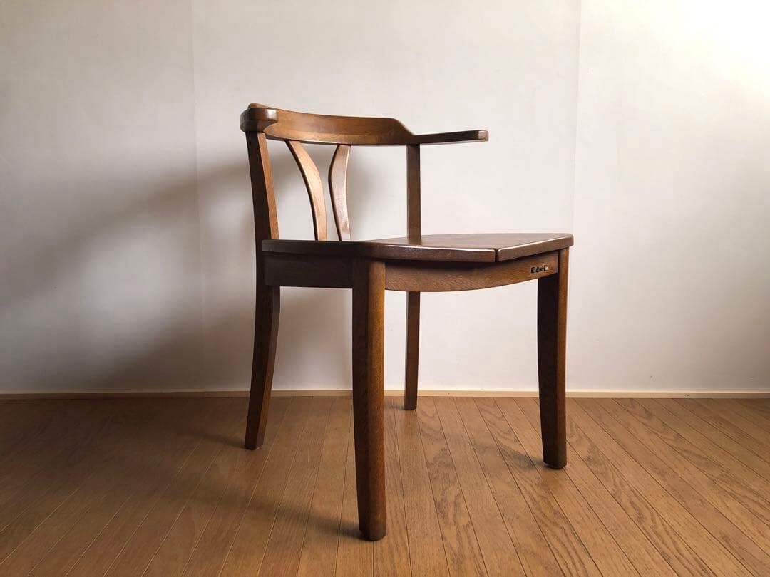 飛騨家具 浜本工芸 アームチェア② 肘掛け 安楽椅子 楢無垢材 古民家 民藝家具