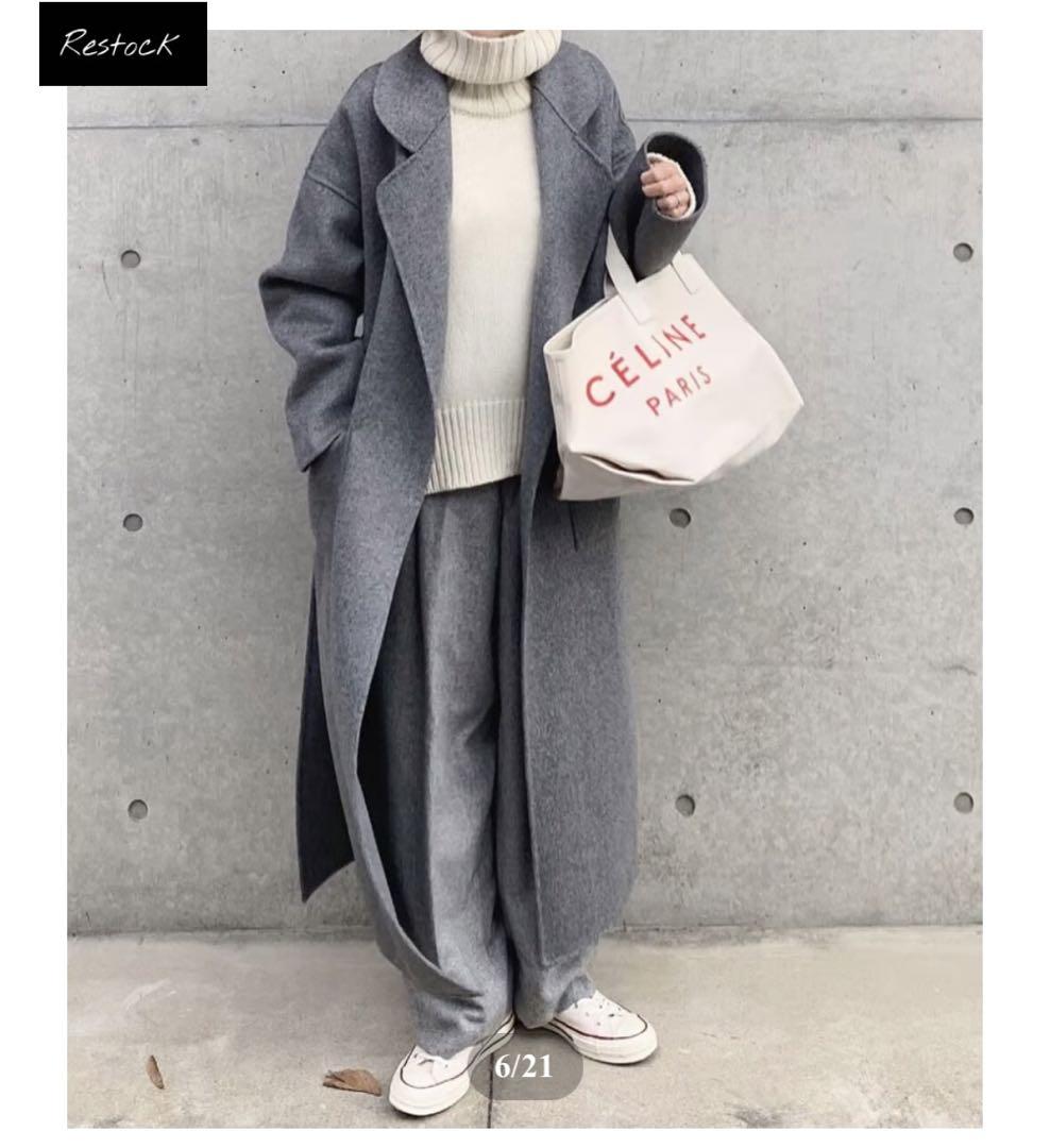 【新品】ok.soon light melton coat (gray1)