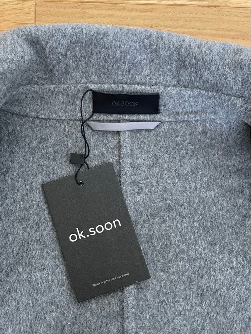 【新品】ok.soon light melton coat (gray1)