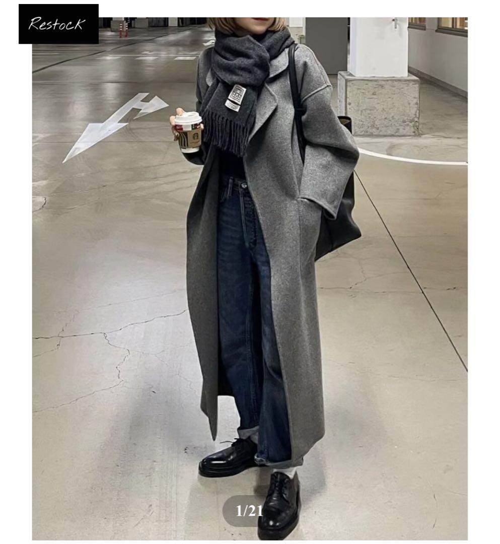 【新品】ok.soon light melton coat (gray1)