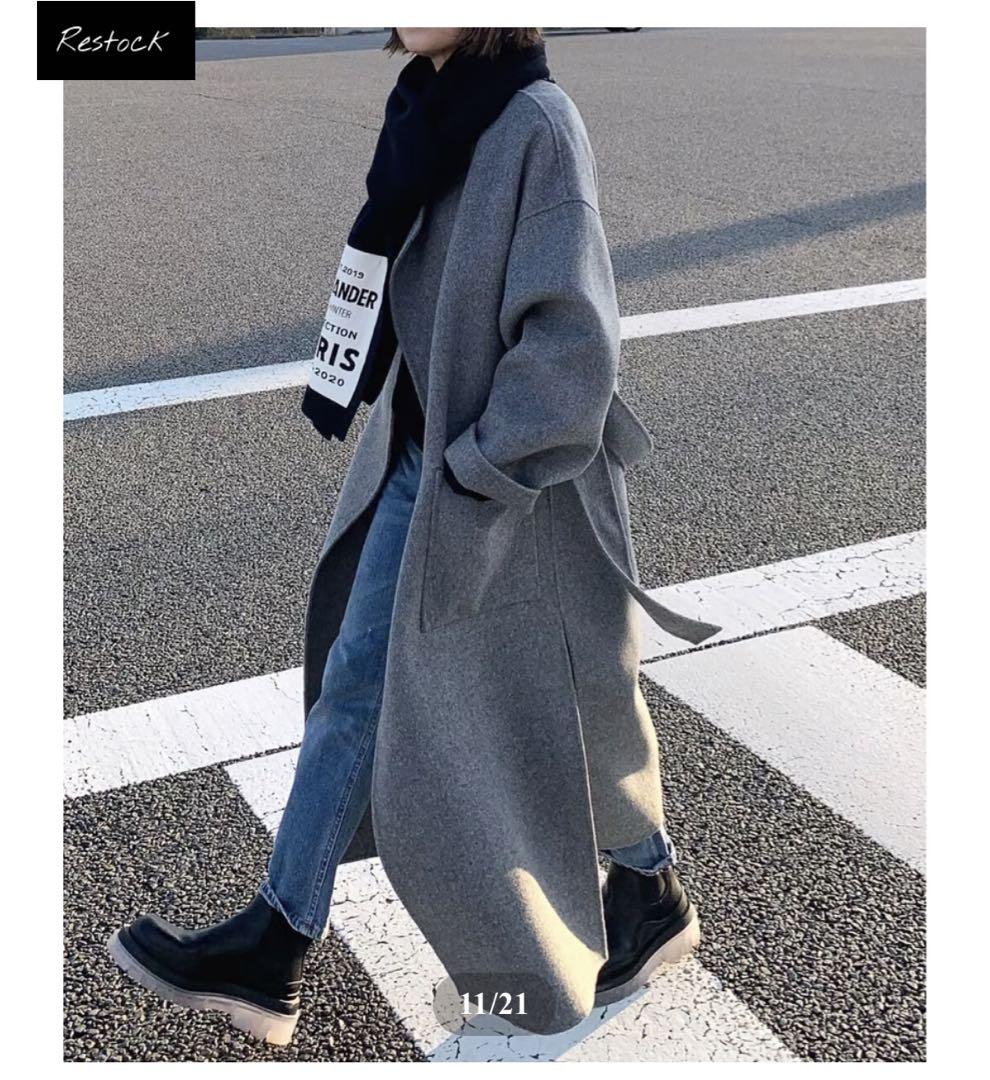 【新品】ok.soon light melton coat (gray1)