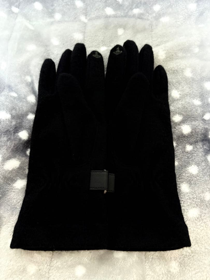 【美品】Vivienne Westwood ラムレザーウール切り替えグローブ手袋