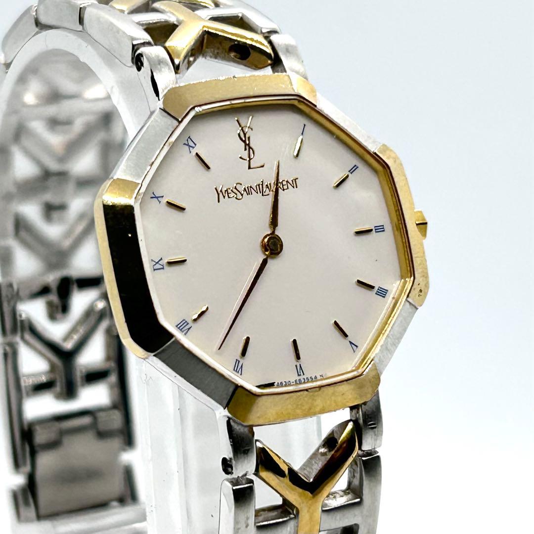 【新品電池/稼働品】イヴ・サンローラン 4620-E62135 コンビ クオーツ