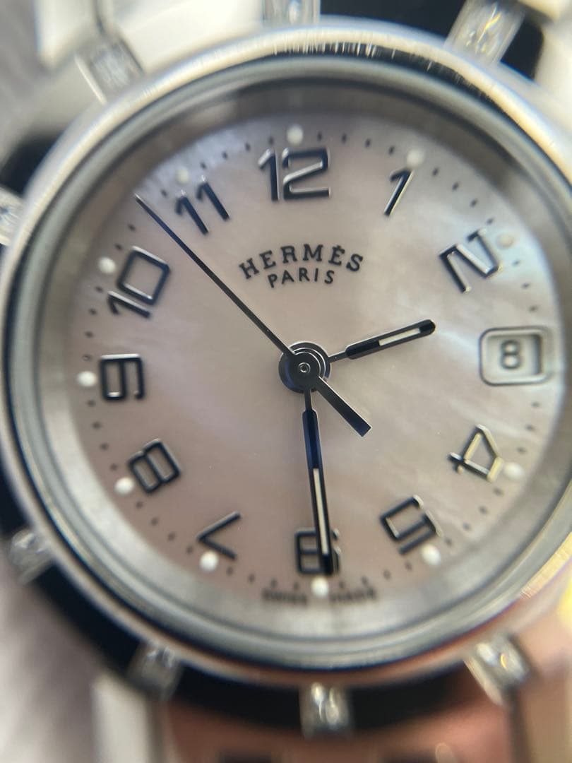 【極美品】エルメス クリッパー ナクレ CL4.230 12Pダイヤ 不動品Y