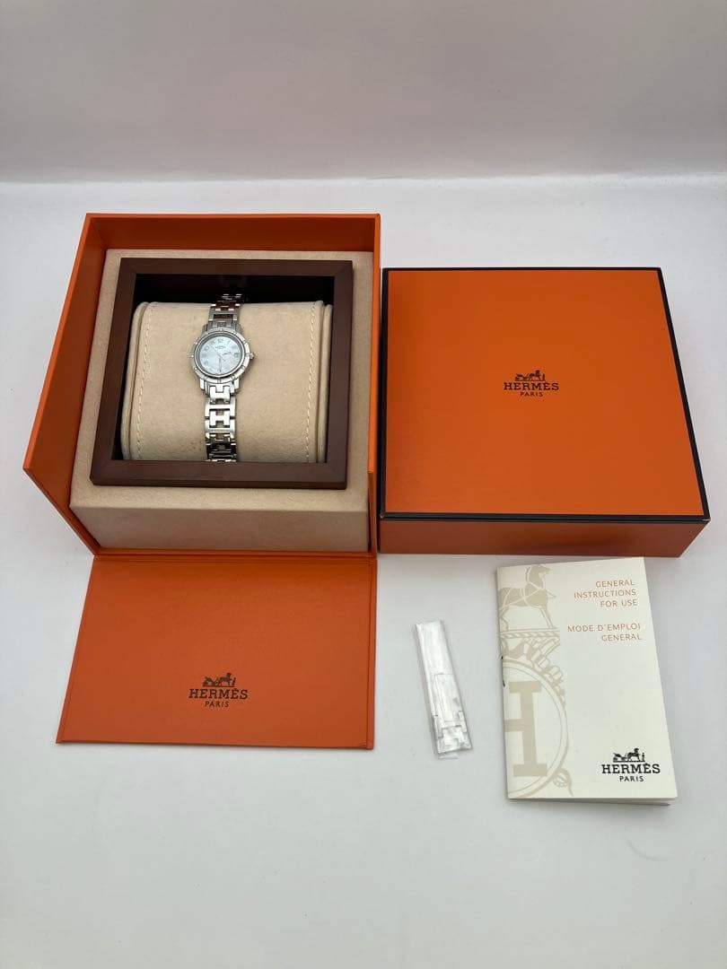 【極美品】エルメス クリッパー ナクレ CL4.230 12Pダイヤ 不動品Y