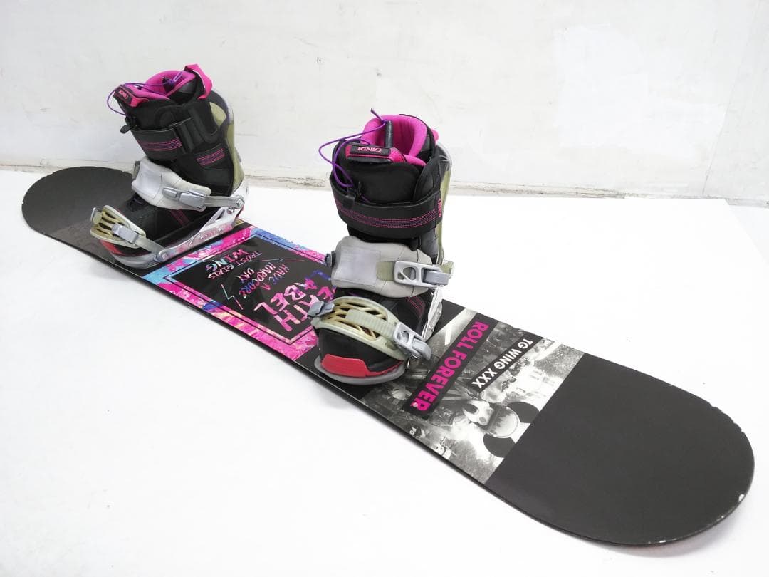 レディース スノーボードケース付き4点セット 143cm + ブーツ24.0cm