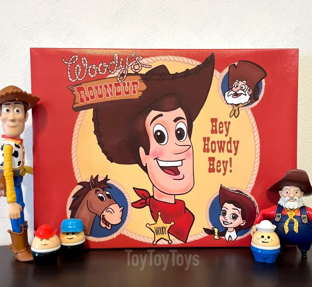 トイストーリー ラウンドアップ キャンバス 画風 絵画