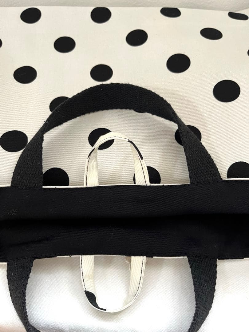 ことぽこさま☆専用　フリルレッスンバッグ ジュース入れ　水玉　ドット