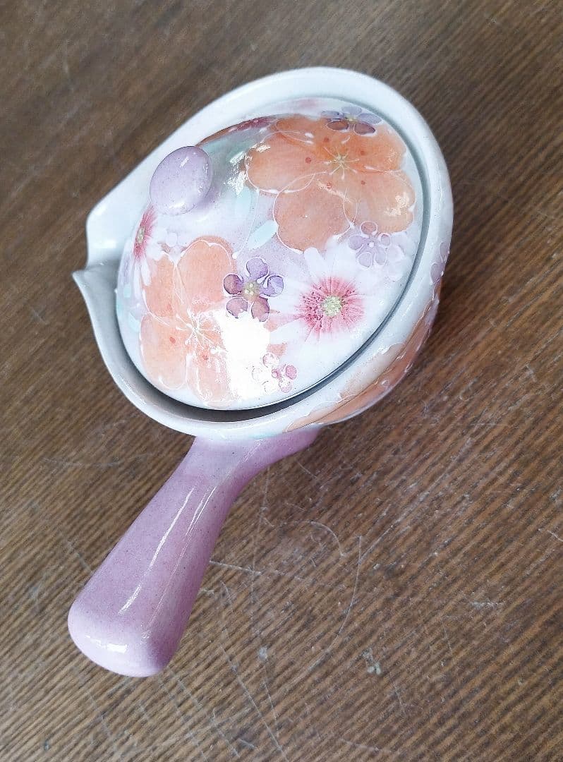 【新品・未使用】工房ゆずりは　紅彩京花　平急須　記念品　プレゼント　ティータイム